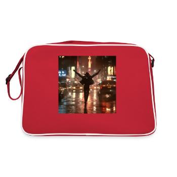 Michael - Retro Tasche - Rot/Weiß - Hinten