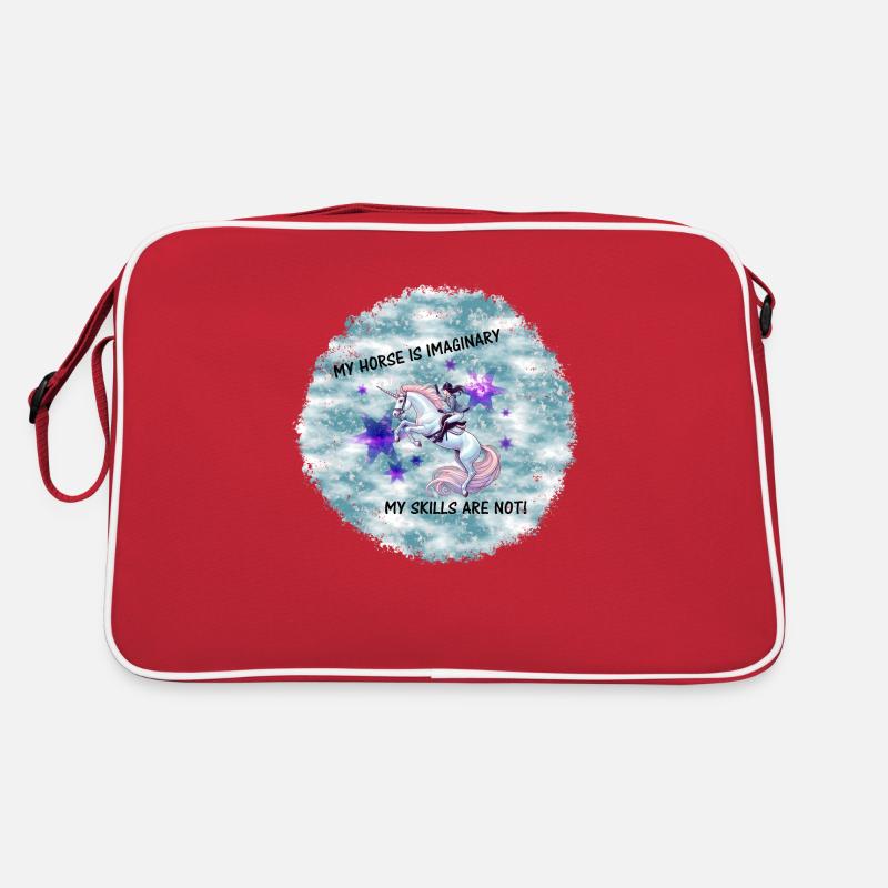 Mon cheval est imaginaire, mes compétences ne le sont pas ! Sac Retro