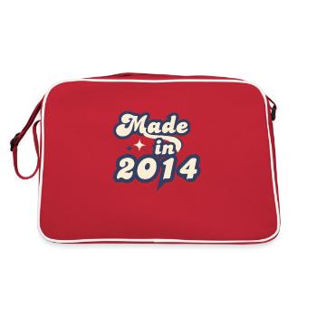 Hergestellt im Jahr 2014 Retro - Retro Tasche - Rot/Weiß - Hinten