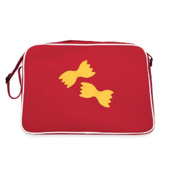 Farfalle Nudeln - Retro Tasche - Rot/Weiß - Hinten
