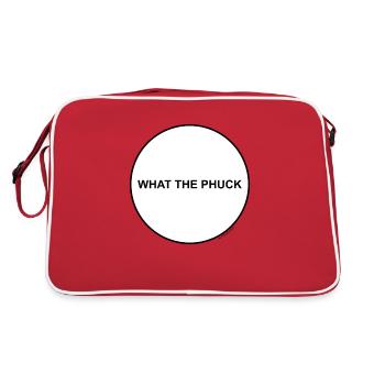 what the phuck - Retro Tasche - Rot/Weiß - Hinten