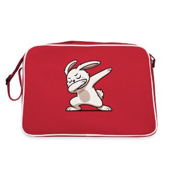 Rabbit Rabbit Dabbing - Retro Bag - red/white - Back