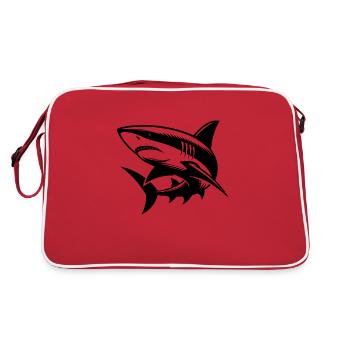 Je suis allé à la Water Gym – Shark Fins Day - Sac Retro - rouge/blanc - Dos