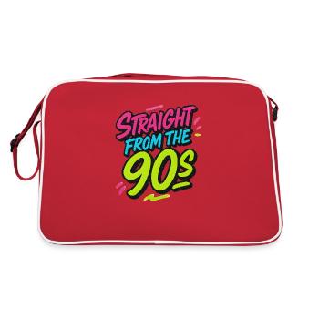 Straight from the 90s – Neon Graffiti Style Throwb - Retro Bag - red/white - Back