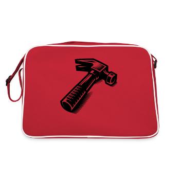 Comic Tattoo Hammer for Tool Fans - Retro Bag - red/white - Back