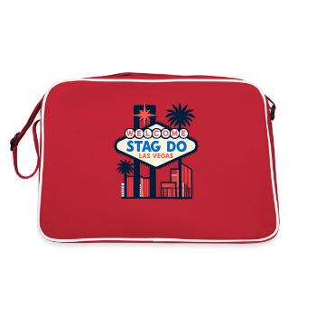 Vegas Junggesellenabschied | Junggesellen-Party mit hohen Einsätzen - Retro Tasche - Rot/Weiß - Hinten