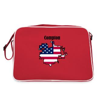 Compton, Vereinigte Staaten von Amerika - Retro Tasche - Rot/Weiß - Hinten