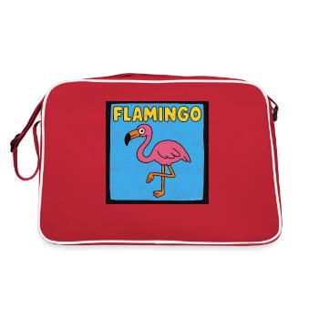 Dessin animé Flamingo - Look patiné - Sac Retro - rouge/blanc - Dos