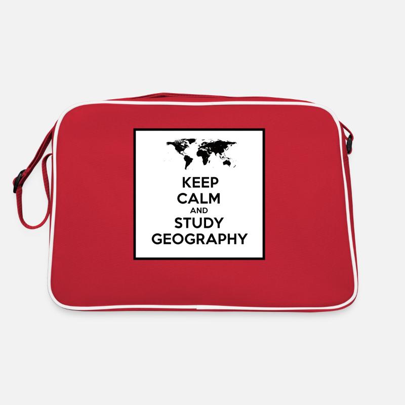 keep calm and study geography Sac Retro