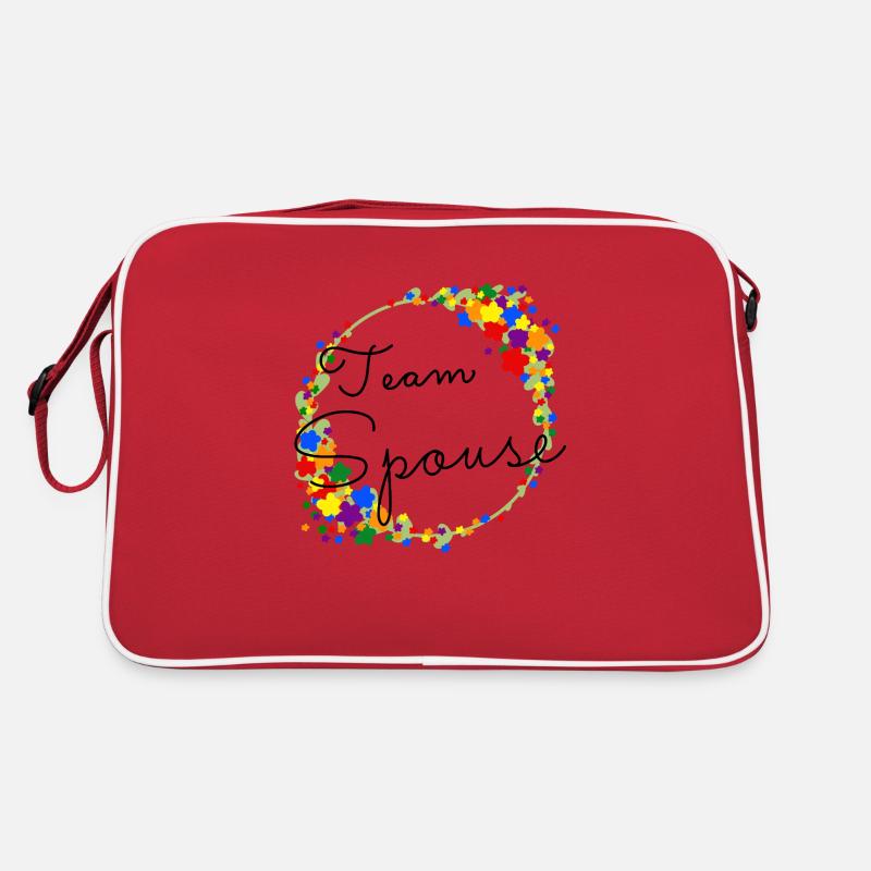 Équipe Conjoint / Équipe Fiancée Pride Queer - Sac Retro - rouge/blanc