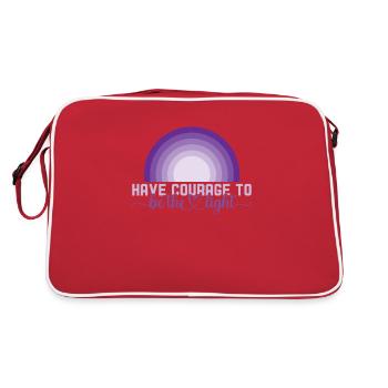 Have the courage to be the belief in light, for - Retro Bag - red/white - Back