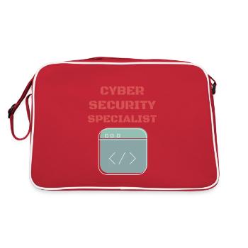 Cybersecurity - IT Security Computer Scientist - Retro Bag - red/white - Back