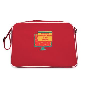 Cybersecurity - IT-Sicherheit Informatiker - Retro Tasche - Rot/Weiß - Hinten