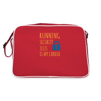 Cybersecurity - IT-Sicherheit Informatiker - Retro Tasche - Rot/Weiß - Hinten