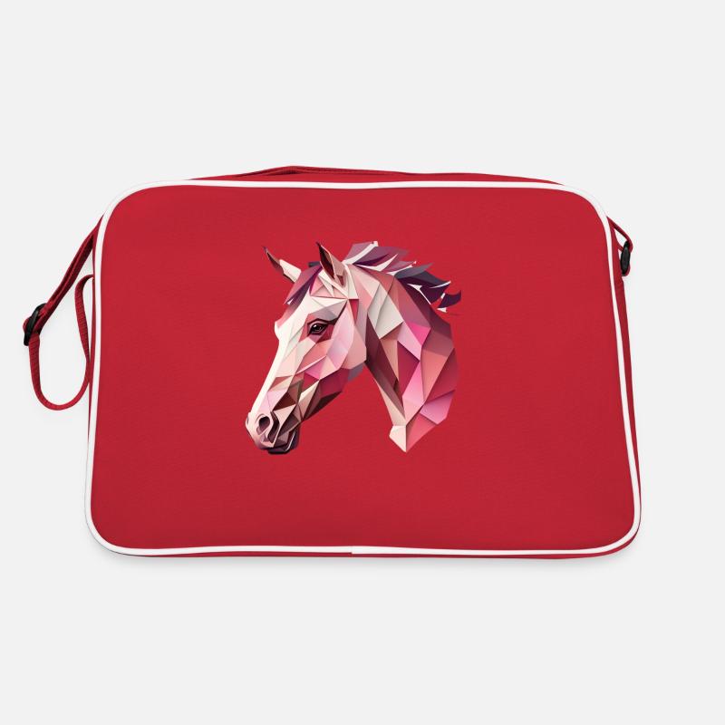 An angular pink horse kop Retro Bag