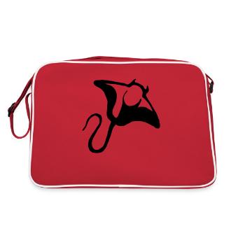 rochen - Retro Tasche - Rot/Weiß - Hinten