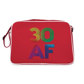 30 AF - 30th Birthday Party 30 Years Of Age Gift - Retro Bag - red/white - Back