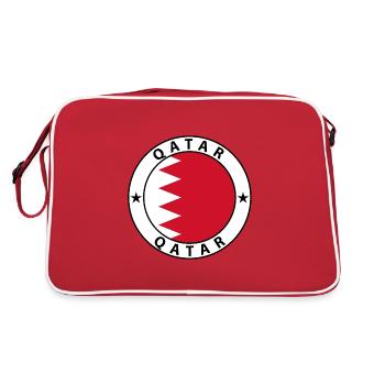 Qatar - Retro Tasche - Rot/Weiß - Hinten