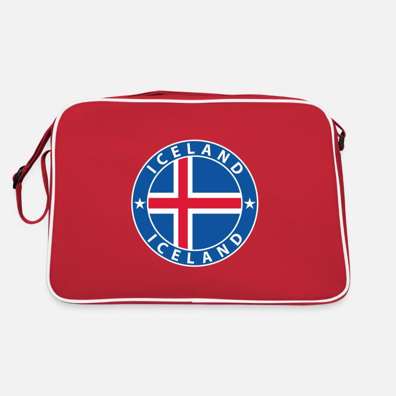 Island - Retro Tasche - Rot/Weiß