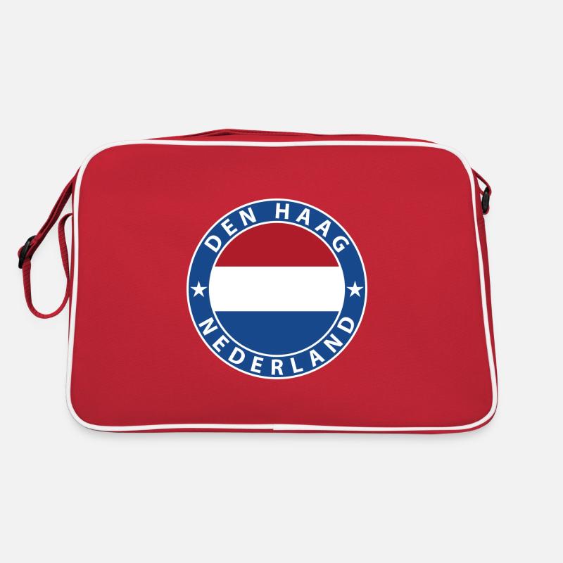 Den Haag - Retro Tasche - Rot/Weiß