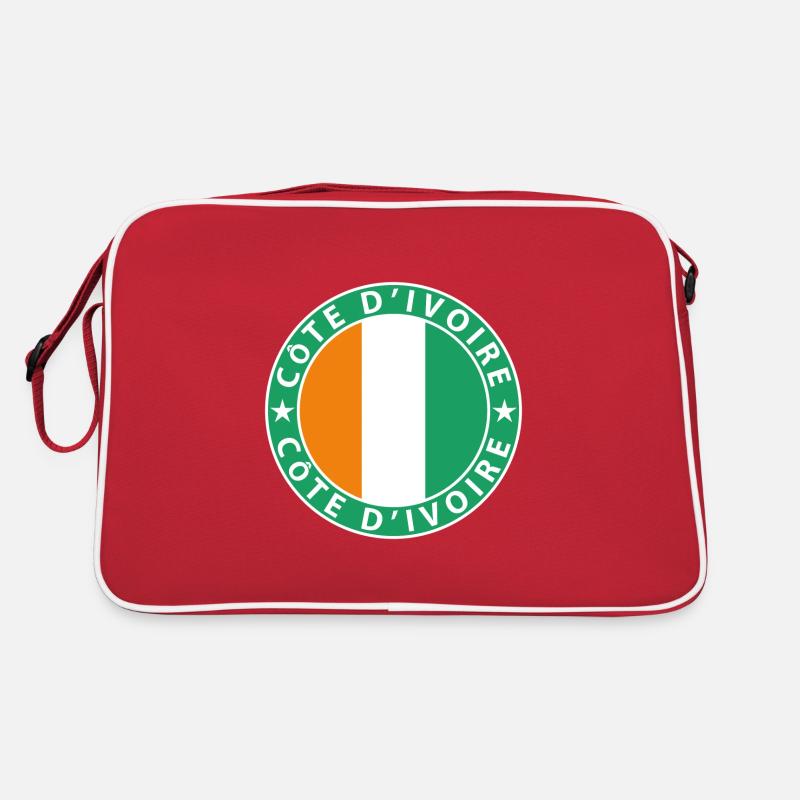 Côte d’Ivoire - Sac Retro - rouge/blanc