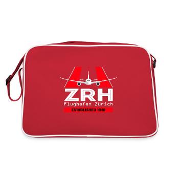 ZRH Zurich Airport Suisse - Conception d’avion - Sac Retro - rouge/blanc - Dos