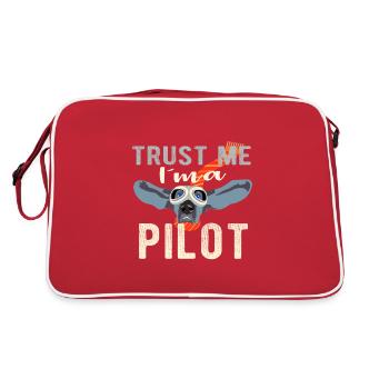 Croyez-moi, je suis pilote - Dog Design Gift - Sac Retro - rouge/blanc - Dos