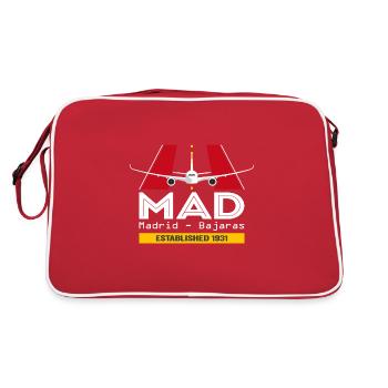 MAD Madrid Airport Espagne - Conception d’avion - Sac Retro - rouge/blanc - Dos