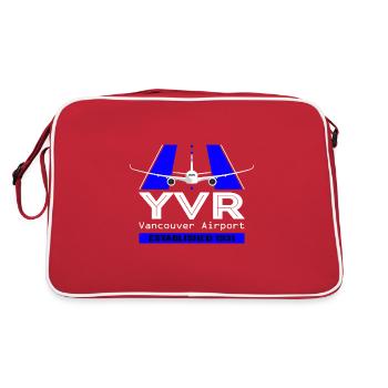 YVR Vancouver Canada Airport - Conception d’avion - Sac Retro - rouge/blanc - Dos
