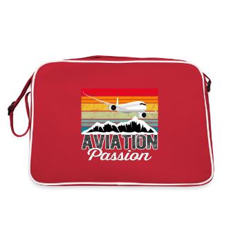 Aviation Passion Sunset - Vintage Gift Pilot - Sac Retro - rouge/blanc - Dos