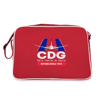 CDG Aéroport Paris Charles de Gaulle - Plane Desi - Sac Retro - rouge/blanc - Dos