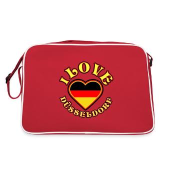 J’adore Düsseldorf - Sac Retro - rouge/blanc - Dos