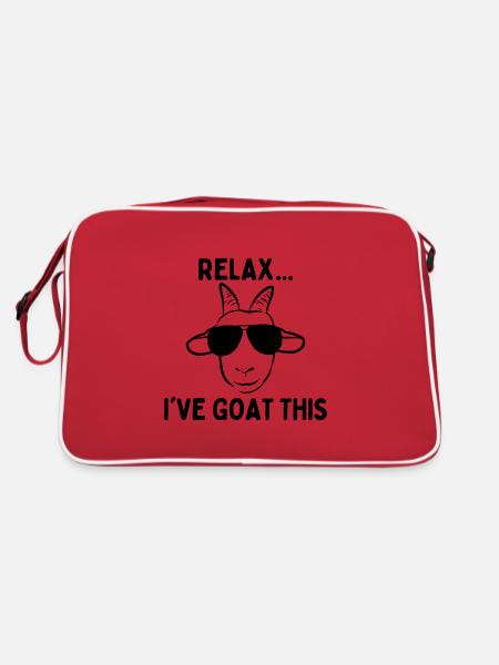 Détends-toi je chèvre ça - Sac Retro - rouge/blanc - Dos