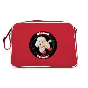 Bichon forever paillettes rond - Sac Retro - rouge/blanc - Dos
