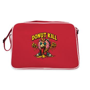 TUER LES BEIGNETS - Sac Retro - rouge/blanc - Dos