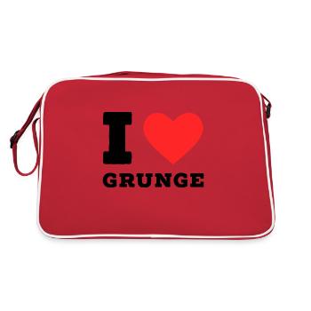 I love grunge - Retro Bag - red/white - Back