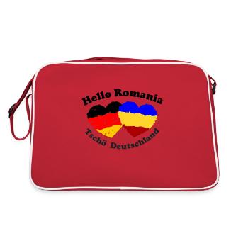 S’installer en Roumanie - Sac Retro - rouge/blanc - Dos