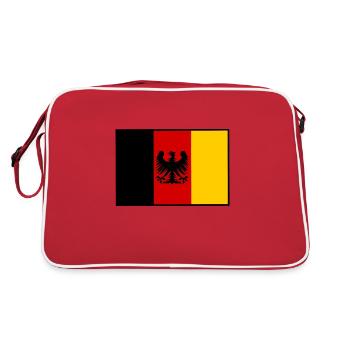 Die Fans aus Deutschland - Retro Tasche - Rot/Weiß - Hinten