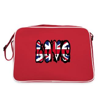 Love Great Britain - UK - Graffiti - Retro Tasche - Rot/Weiß - Hinten