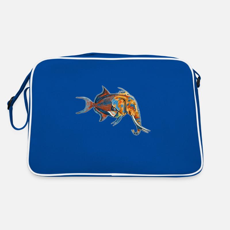 Fantastic creature: half elephant, half fish Retro Bag