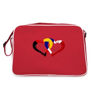 Die deutsch französische Partnerschaft - Retro Tasche - Rot/Weiß - Hinten