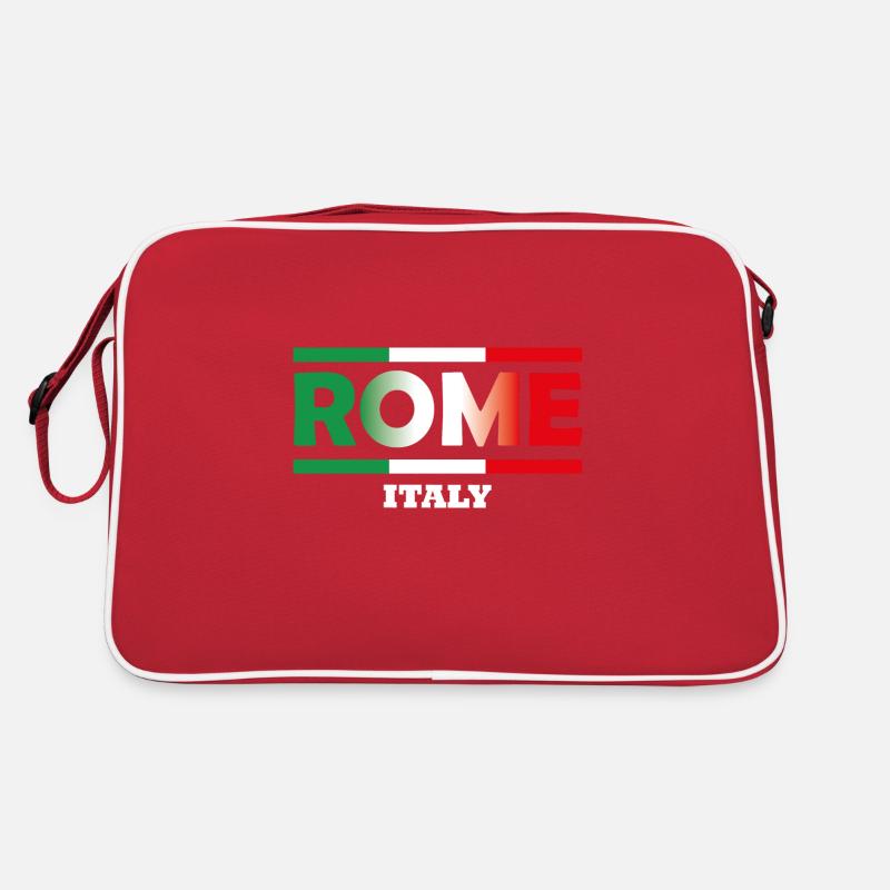 Rome - Retro Tasche - Rot/Weiß
