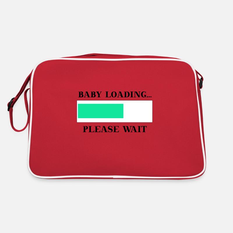 Pregnant Baby loading please wait gift idea Retro Bag