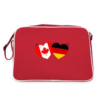 Die deutsch kanadische Partnerschaft - Retro Tasche - Rot/Weiß - Hinten