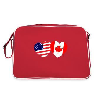 Die kanadisch amerikanische Partnerschaft - Retro Tasche - Rot/Weiß - Hinten