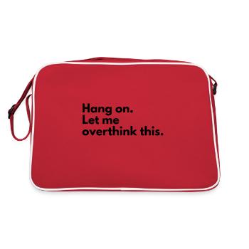Hang on. Let me overthink this. - Sac Retro - rouge/blanc - Dos