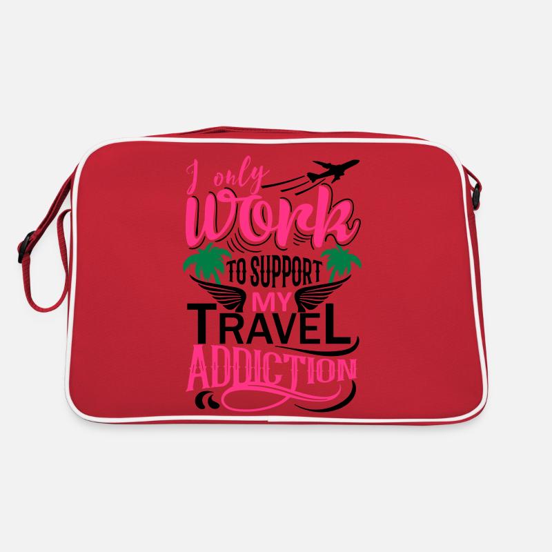 I only work Premium Retro Tasche