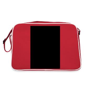 Black rectangle - Retro Bag - red/white - Back