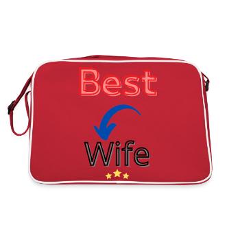 best wife / meilleur femme - Sac Retro - rouge/blanc - Dos