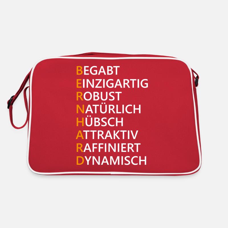 Bernhard Name Geschenk Retro Tasche